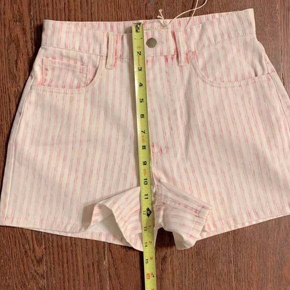 Faherty NWT TOPSAIL pink railroad stripe shorts size 25 - Picture 8 of 8